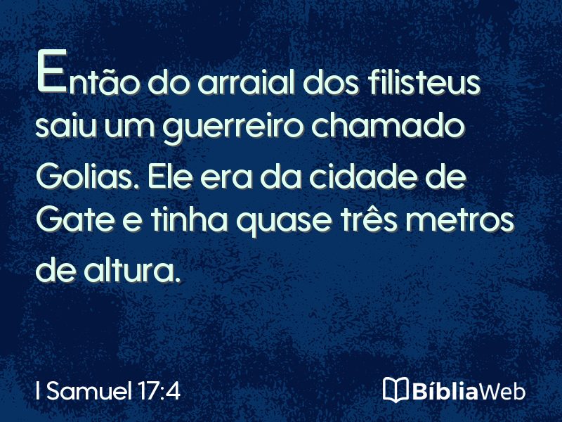 I Samuel 17:4 em imagem para compartilhar
