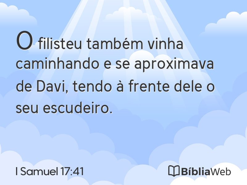 I Samuel 17:41 em imagem para compartilhar