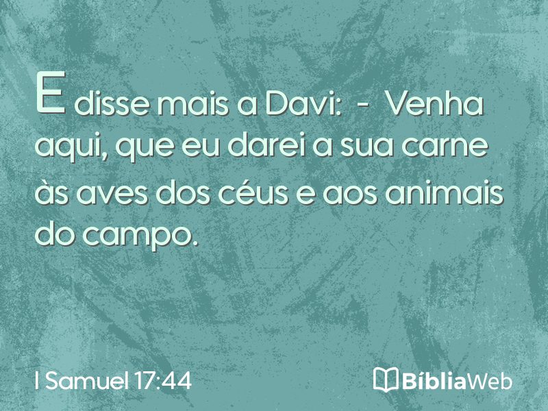 I Samuel 17:44 em imagem para compartilhar