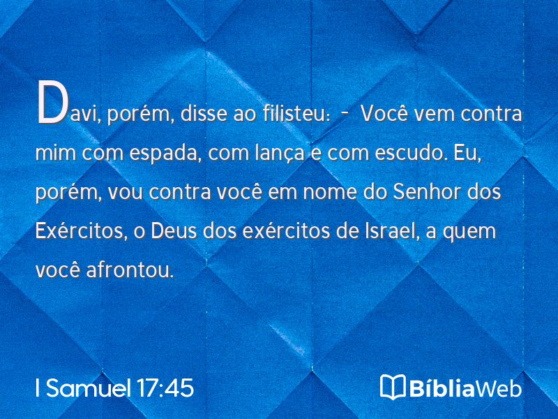I Samuel 17:45 em imagem para compartilhar