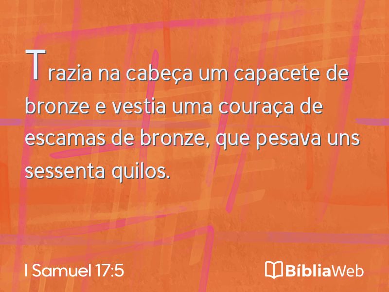 I Samuel 17:5 em imagem para compartilhar