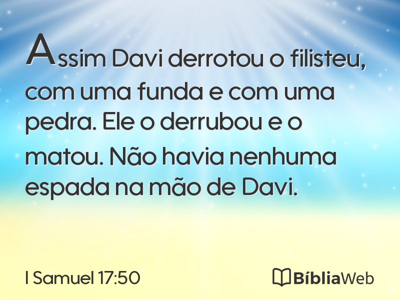 I Samuel 17:50 em imagem para compartilhar