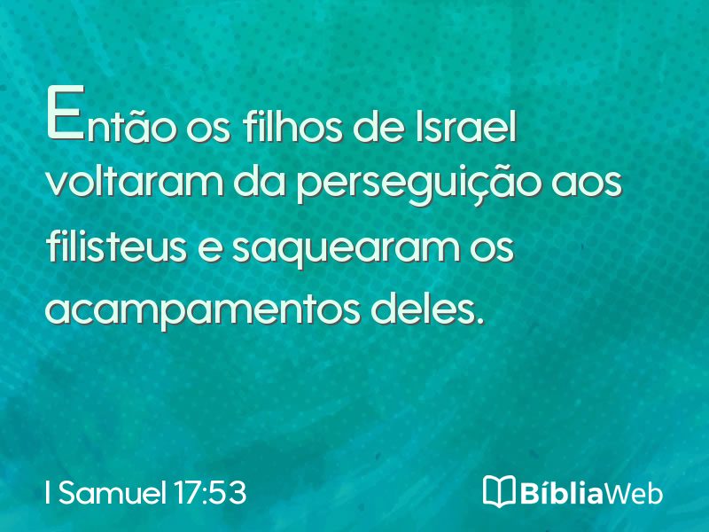 I Samuel 17:53 em imagem para compartilhar