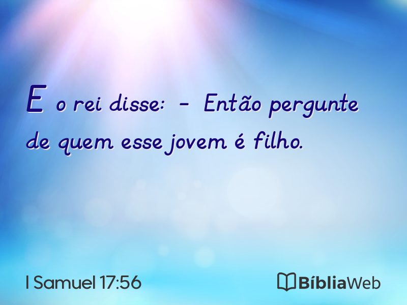 I Samuel 17:56 em imagem para compartilhar