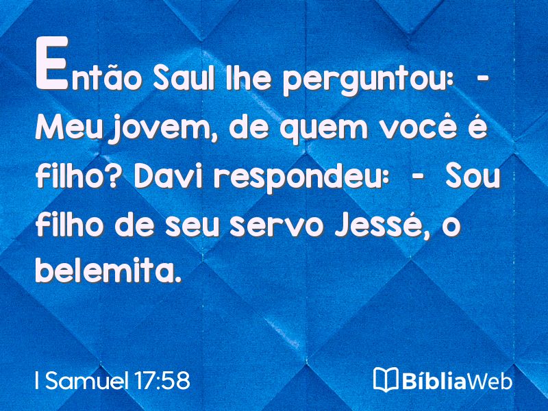 I Samuel 17:58 em imagem para compartilhar