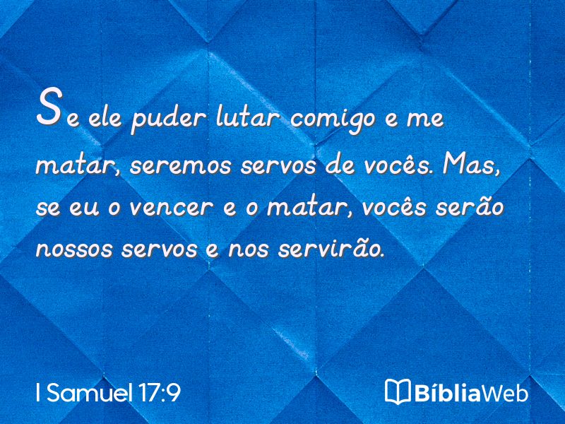 I Samuel 17:9 em imagem para compartilhar