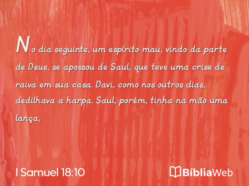 I Samuel 18:10 em imagem para compartilhar