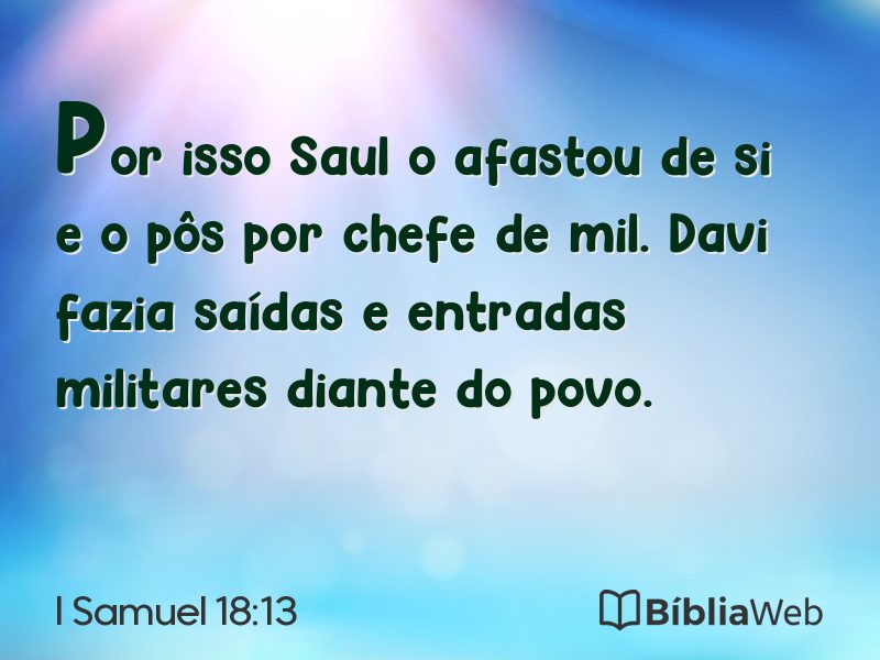 I Samuel 18:13 em imagem para compartilhar