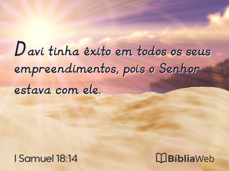 I Samuel 18:14 em imagem para compartilhar
