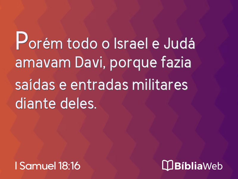 I Samuel 18:16 em imagem para compartilhar