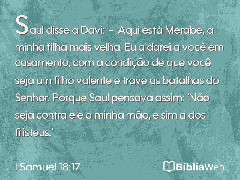 I Samuel 18:17 em imagem para compartilhar