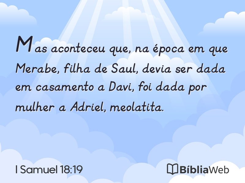 I Samuel 18:19 em imagem para compartilhar