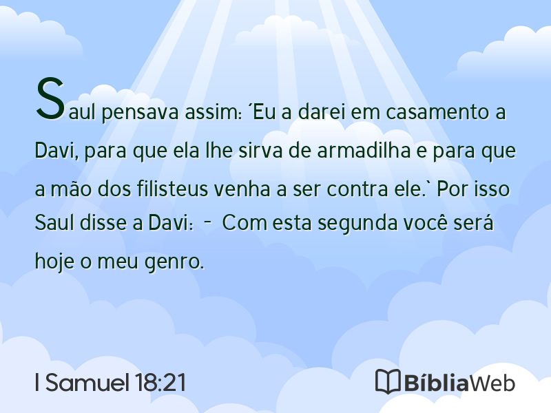 I Samuel 18:21 em imagem para compartilhar
