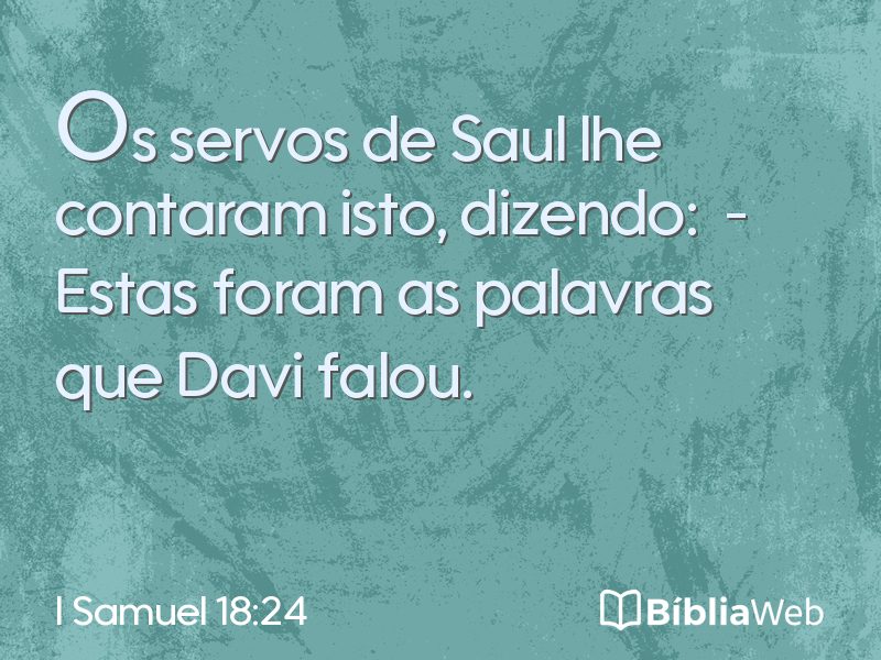 I Samuel 18:24 em imagem para compartilhar