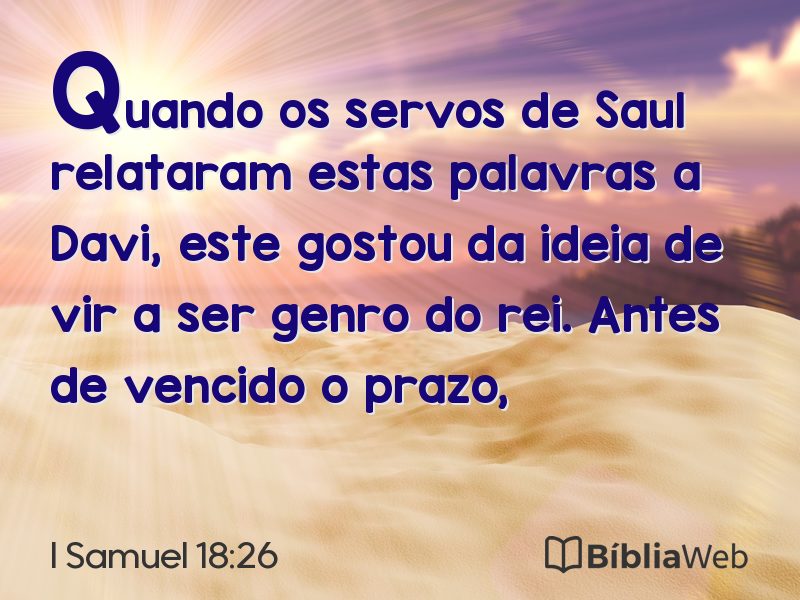 I Samuel 18:26 em imagem para compartilhar