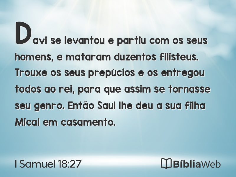 I Samuel 18:27 em imagem para compartilhar