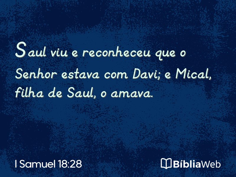 I Samuel 18:28 em imagem para compartilhar