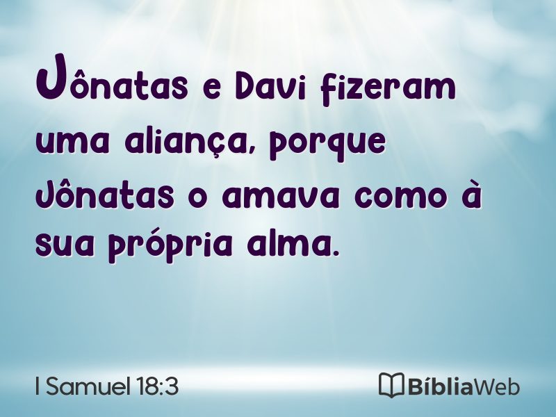 I Samuel 18:3 em imagem para compartilhar
