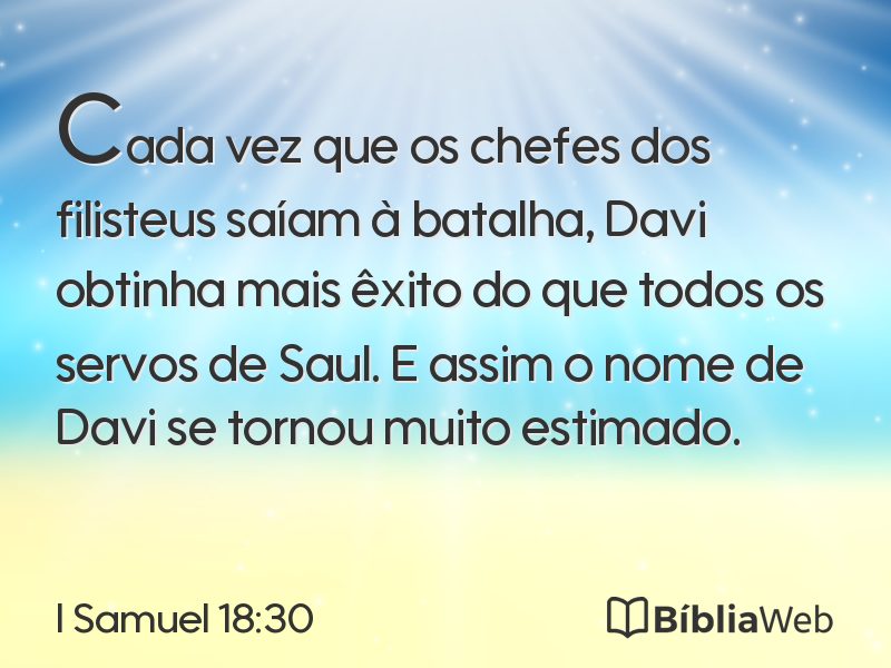I Samuel 18:30 em imagem para compartilhar