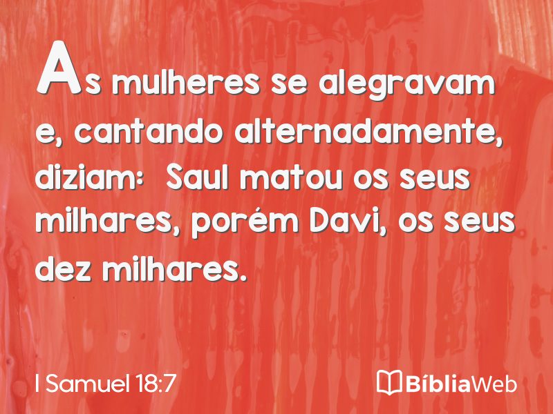 I Samuel 18:7 em imagem para compartilhar