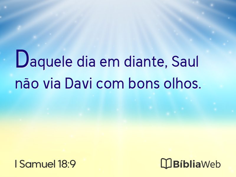 I Samuel 18:9 em imagem para compartilhar