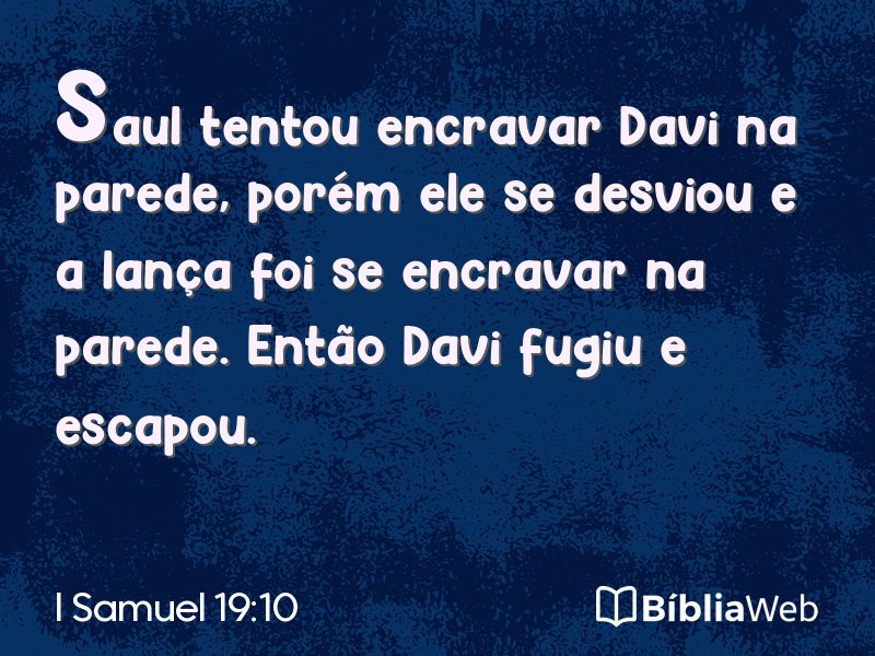 I Samuel 19:10 em imagem para compartilhar