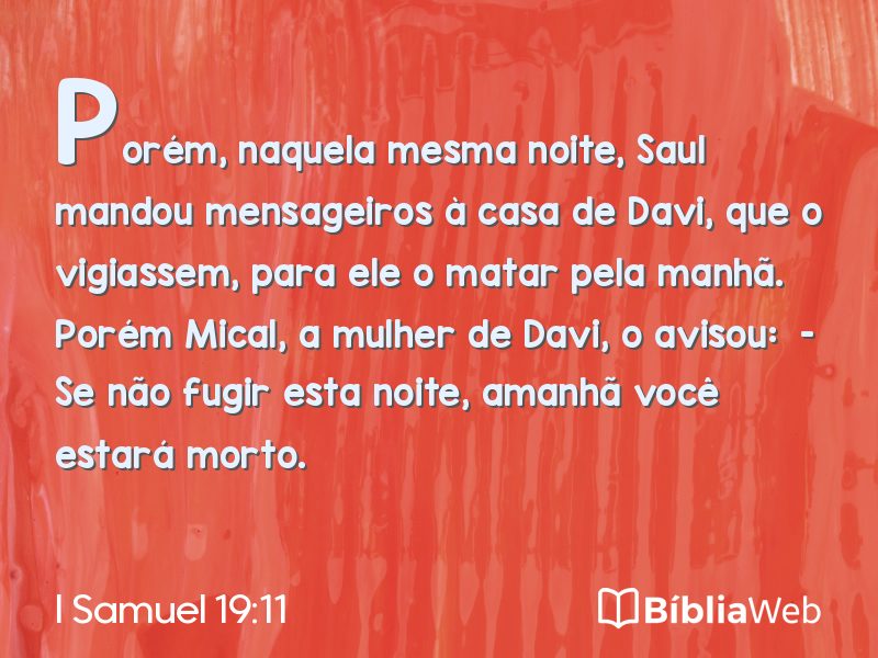 I Samuel 19:11 em imagem para compartilhar