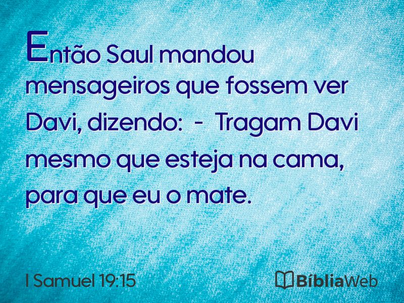 I Samuel 19:15 em imagem para compartilhar