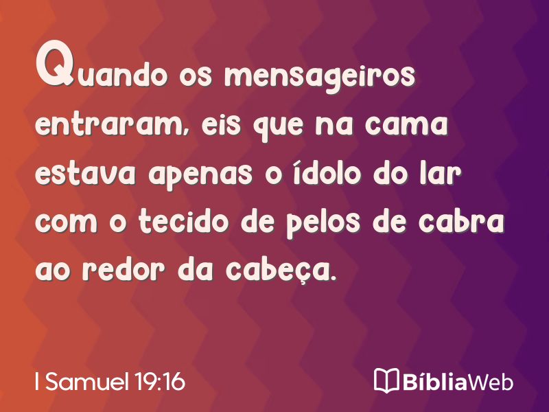 I Samuel 19:16 em imagem para compartilhar