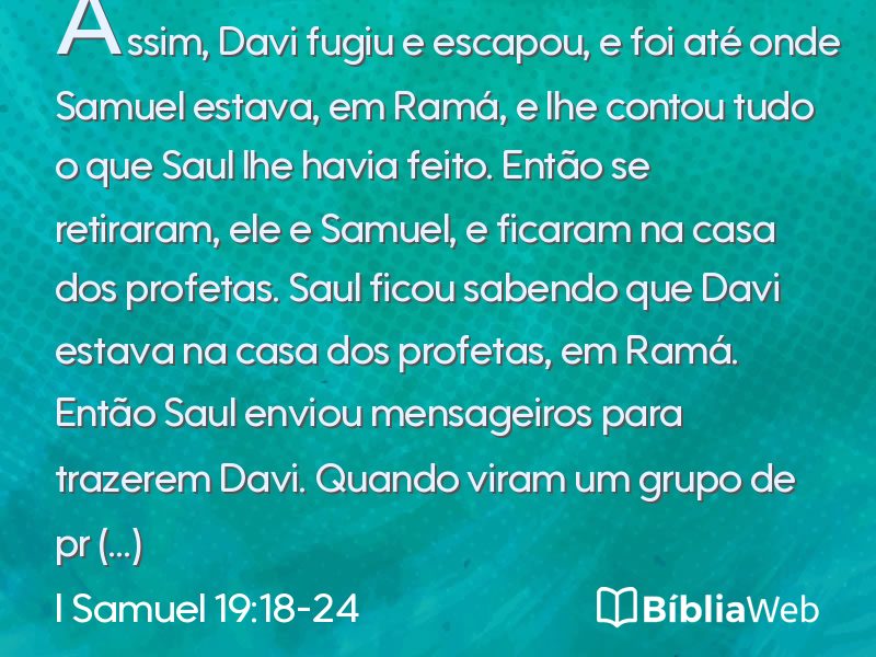 I Samuel 19:18-24 em imagem para compartilhar