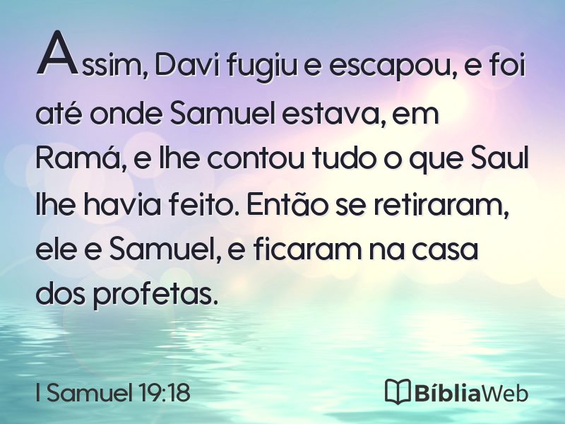 I Samuel 19:18 em imagem para compartilhar
