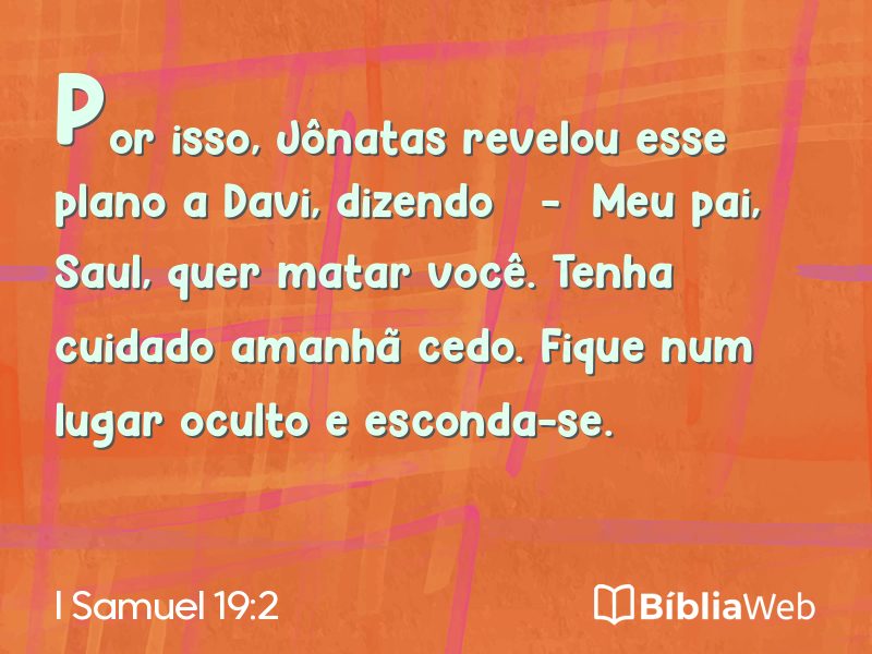I Samuel 19:2 em imagem para compartilhar