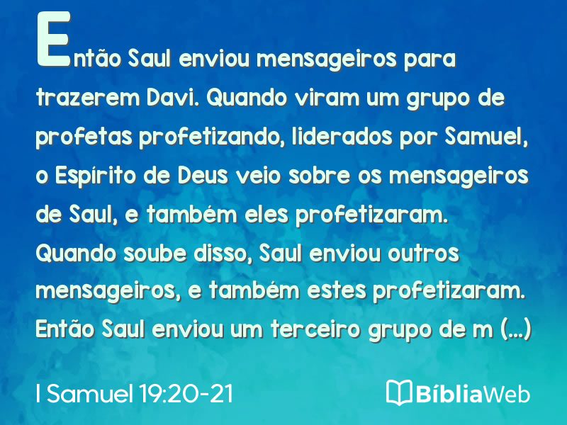 I Samuel 19:20-21 em imagem para compartilhar