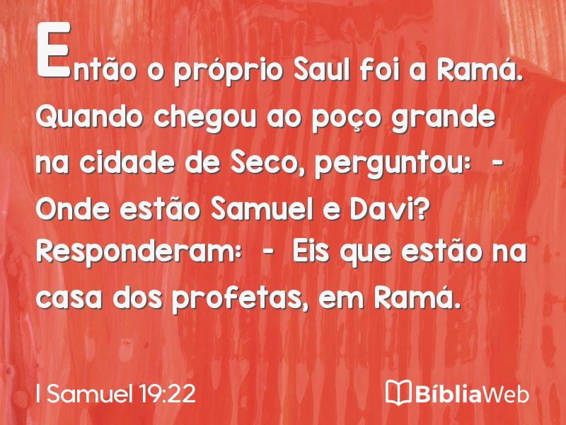 I Samuel 19:22 em imagem para compartilhar
