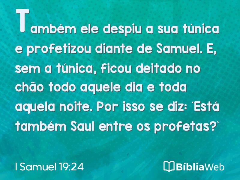 I Samuel 19:24 em imagem para compartilhar
