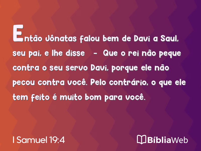 I Samuel 19:4 em imagem para compartilhar