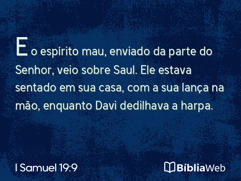 I Samuel 19:9 em imagem para compartilhar