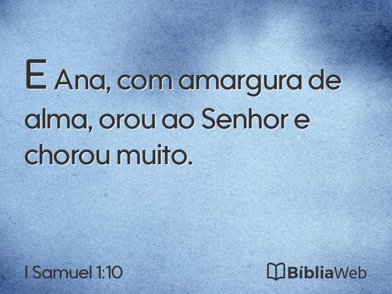 I Samuel 1:10 em imagem para compartilhar