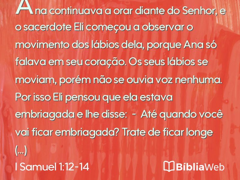 I Samuel 1:12-14 em imagem para compartilhar