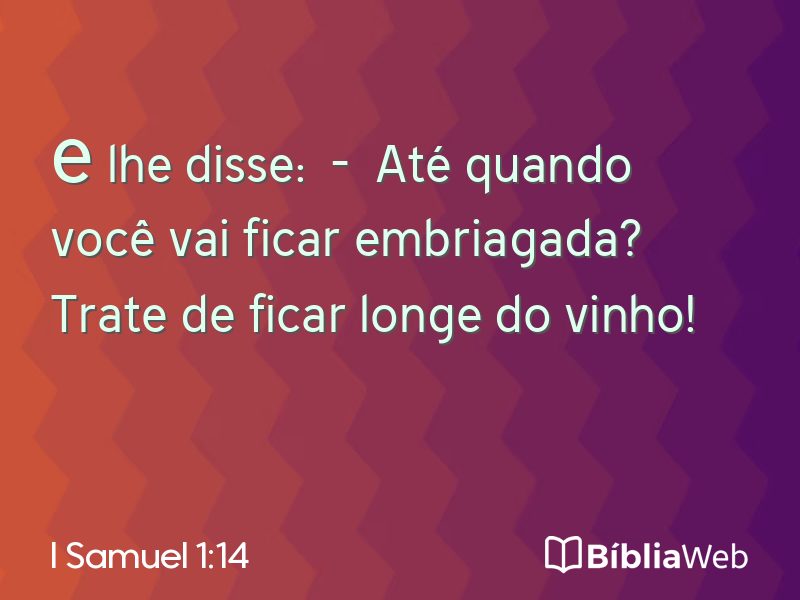 I Samuel 1:14 em imagem para compartilhar