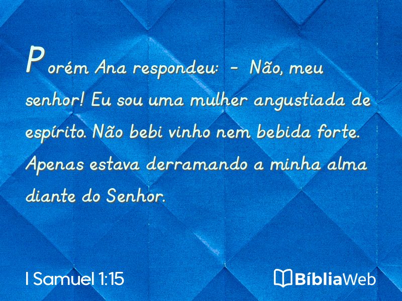I Samuel 1:15 em imagem para compartilhar