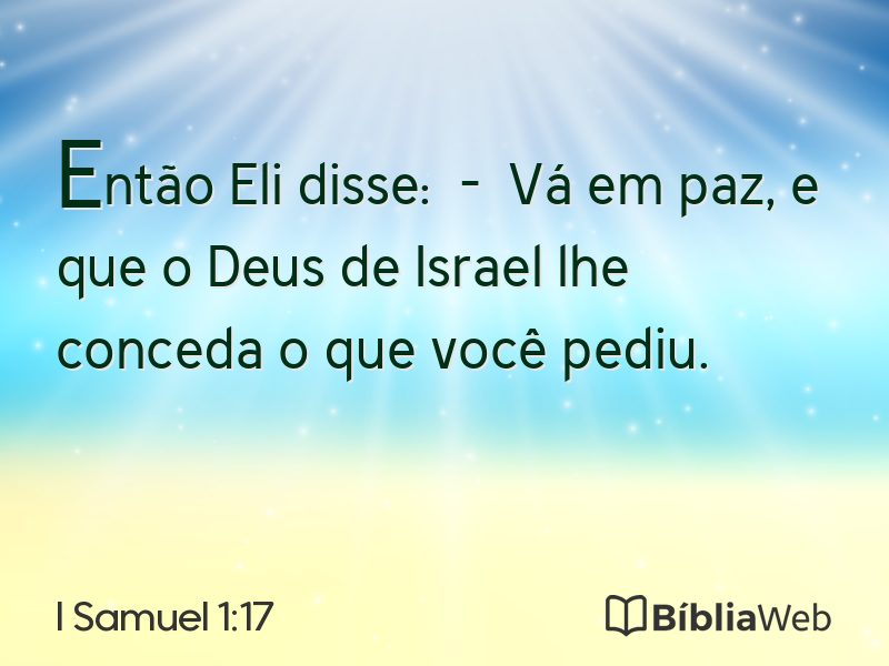 I Samuel 1:17 em imagem para compartilhar