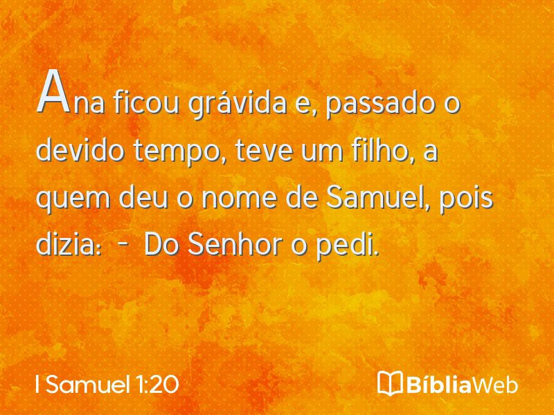 I Samuel 1:20 em imagem para compartilhar