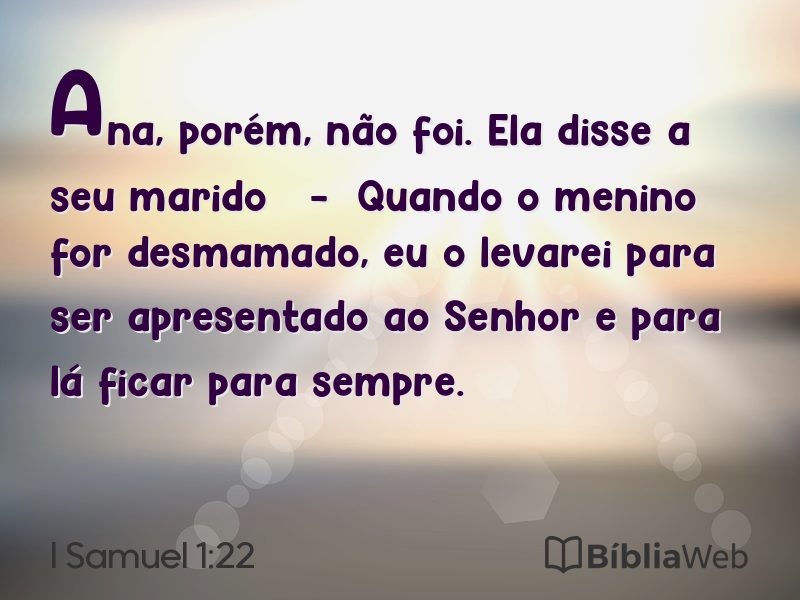 I Samuel 1:22 em imagem para compartilhar