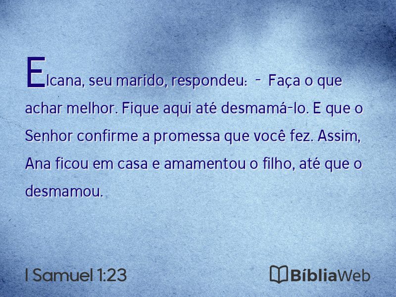 I Samuel 1:23 em imagem para compartilhar