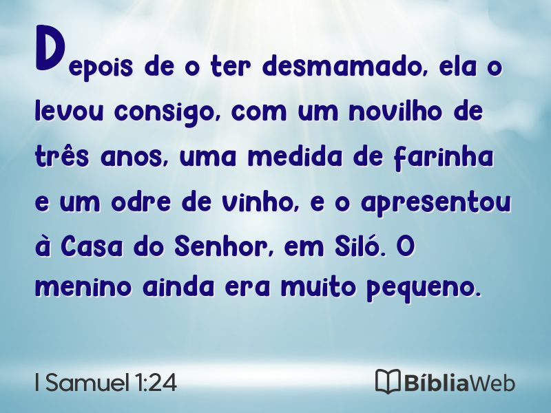 I Samuel 1:24 em imagem para compartilhar