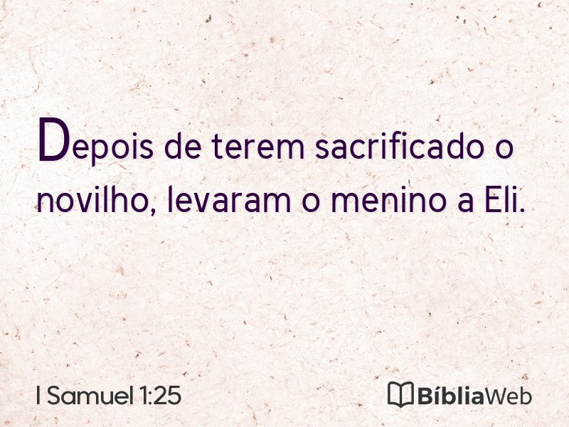I Samuel 1:25 em imagem para compartilhar