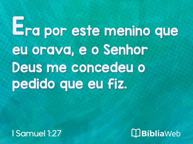 I Samuel 1:27 em imagem para compartilhar