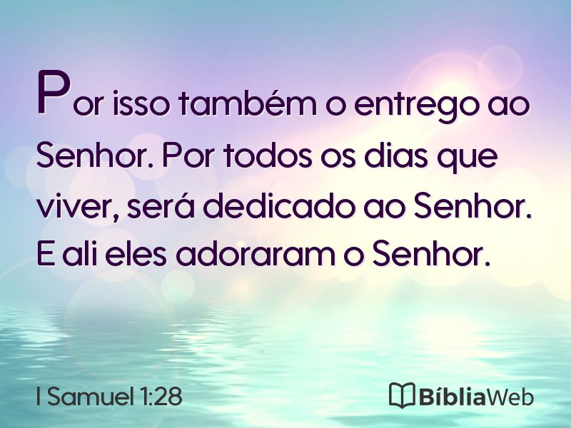 I Samuel 1:28 em imagem para compartilhar
