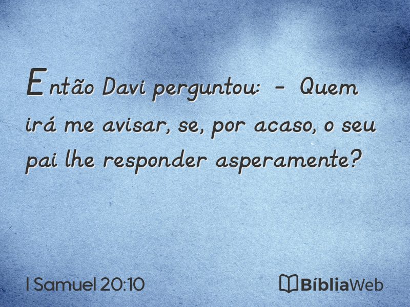 I Samuel 20:10 em imagem para compartilhar